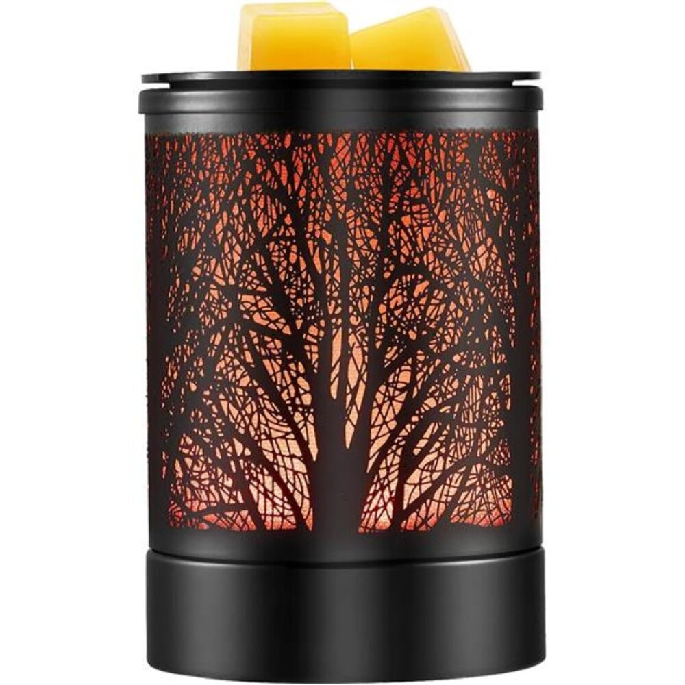 Fragrance Wax Melts Warmer with 7 Colors LED Changing Light Classic Black